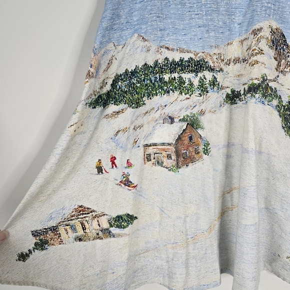 Corey Lynn Calter Wonderland Midi Skirt XS A-Line Cottagecore Ski Resort - Picture 3 of 12